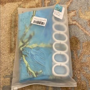 Unopened shower curtain